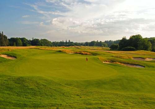 a view of a golf course